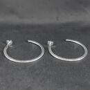 Argola aberta fio chapeado