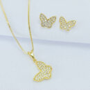 Conjunto borboleta cravejada