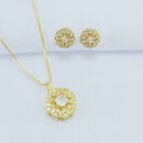 Conjunto redondo trabalhado com zircônia