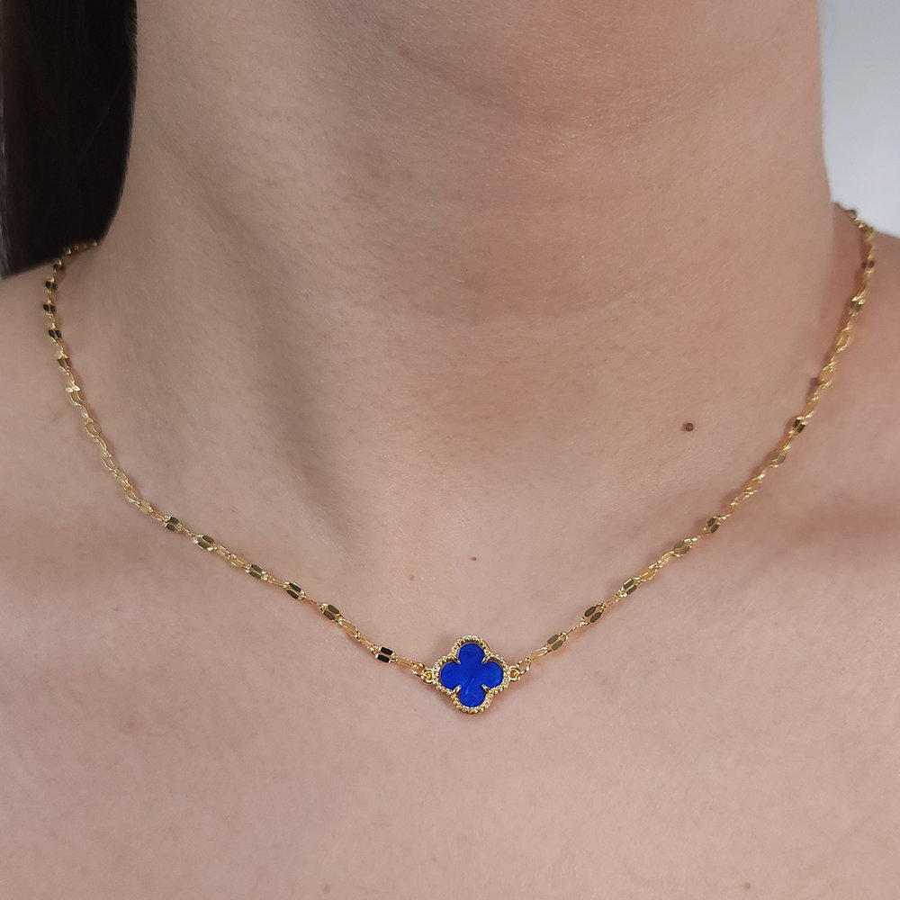 Gargantilha chocker trevo