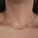 Gargantilha chocker elos chapeado dourado