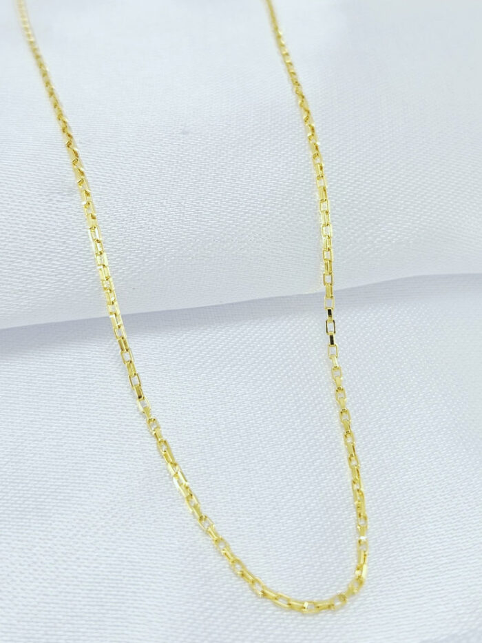 Corrente masculina elos caixa dourado