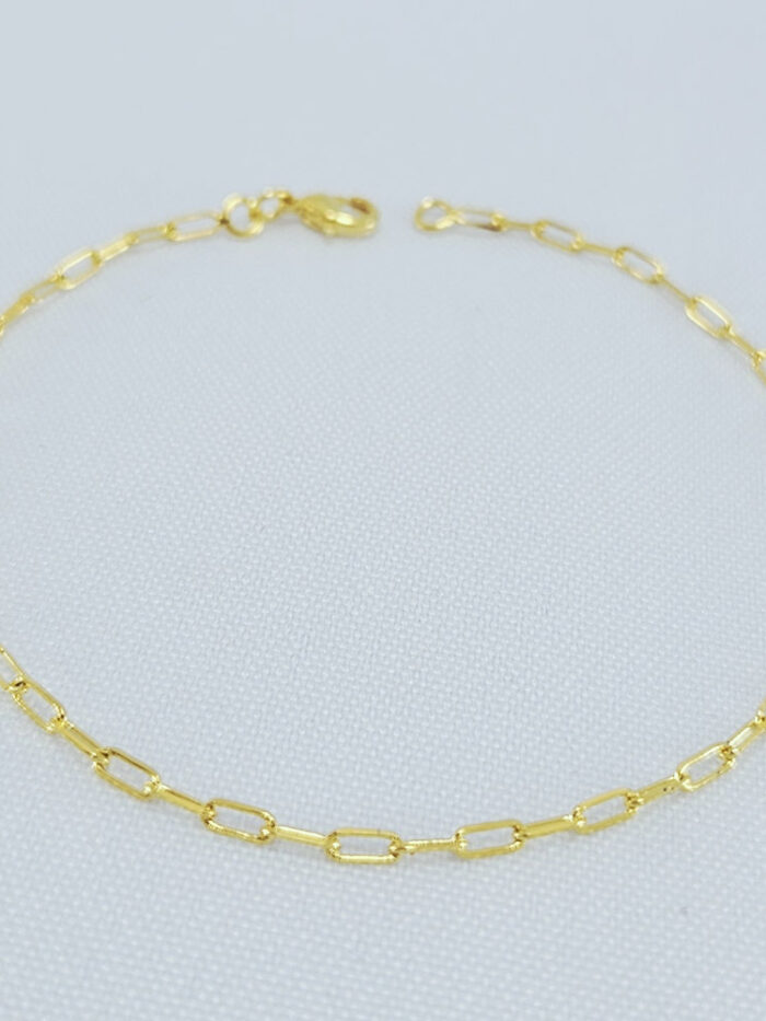 Pulseira masculino elo cartier dourado