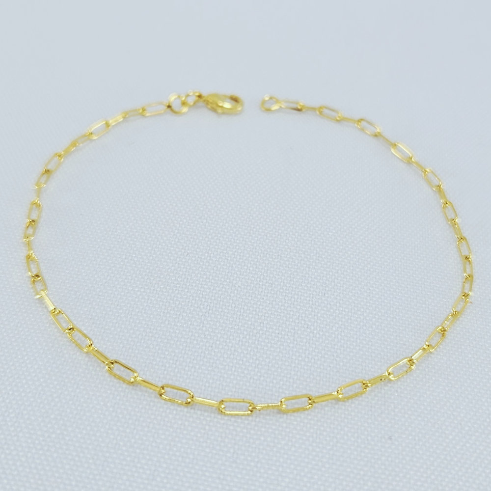 Pulseira masculino elo cartier dourado