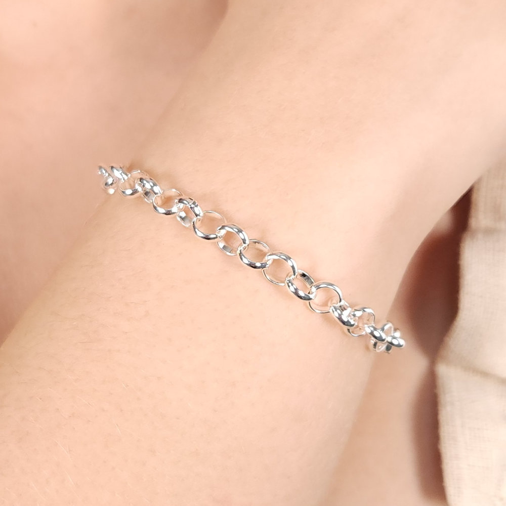 Pulseira elos português grosso