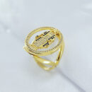 Anel Nossa Senhora das graças detalhe cravejado