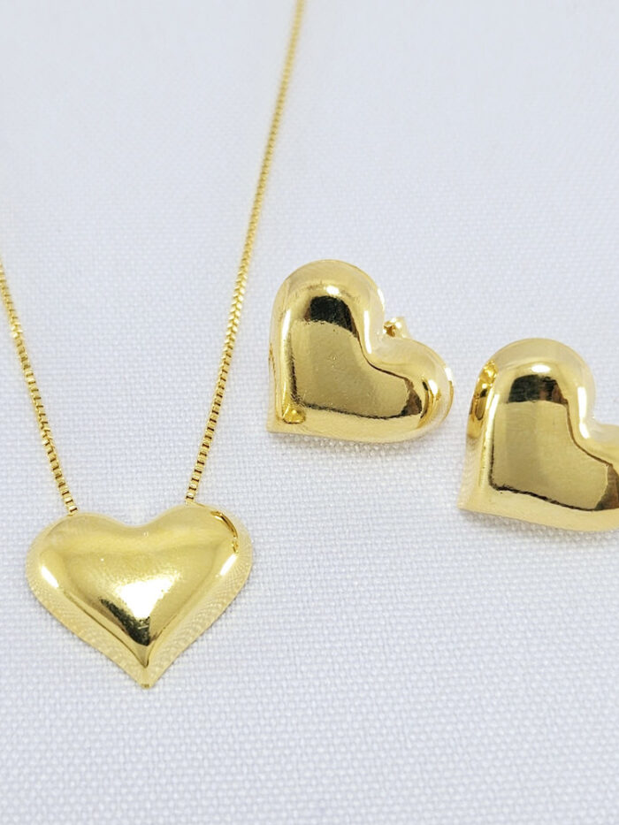 Conjunto coração boleado