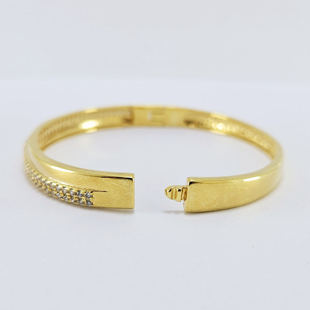 Bracelete fio duplo de microzircônias cravejadas - Imagem 2