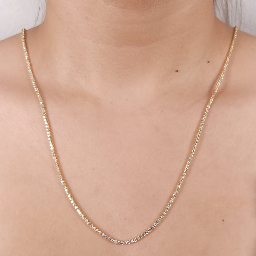 Gargantilha longuinho fio riviera dourado