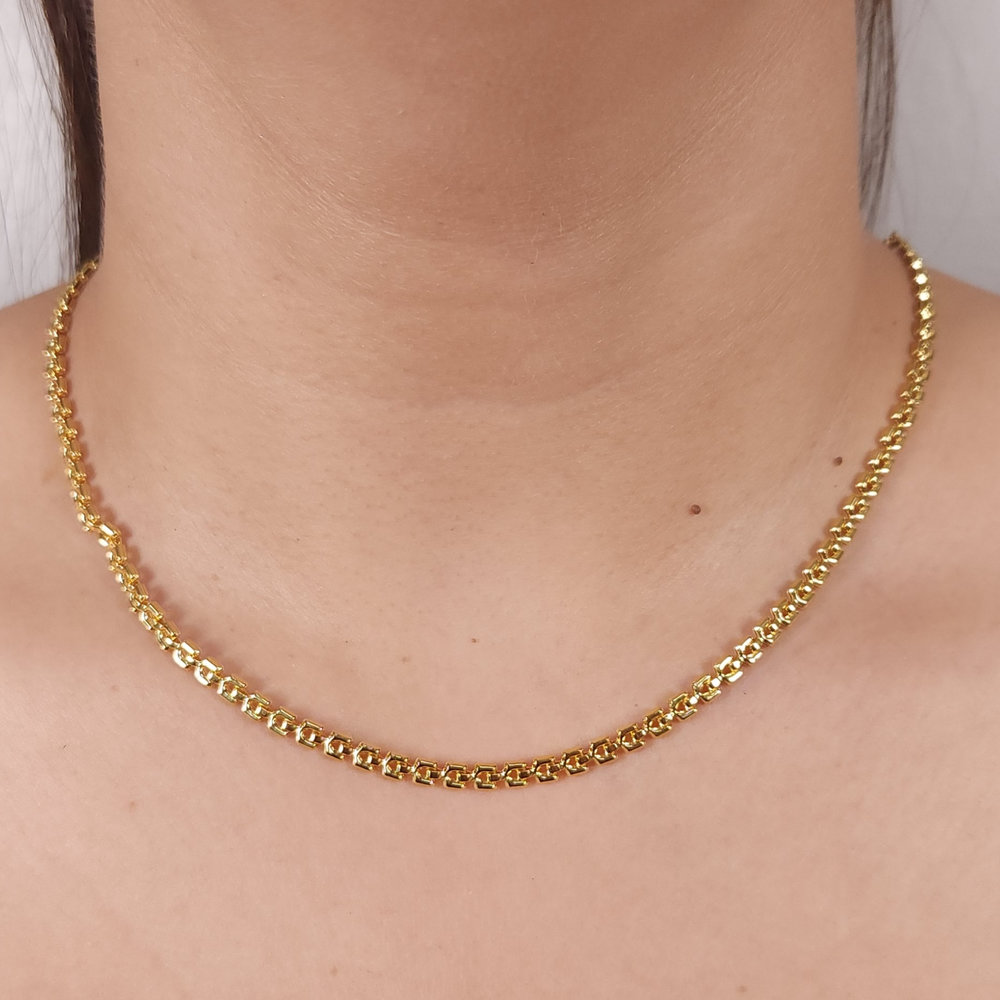 Gargantilha choker entrelaçado