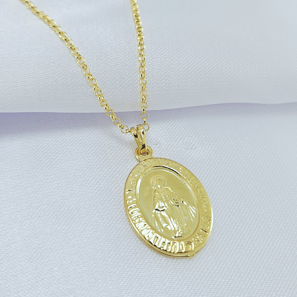 Gargantilha Medalha Nossa Senhora das Graças