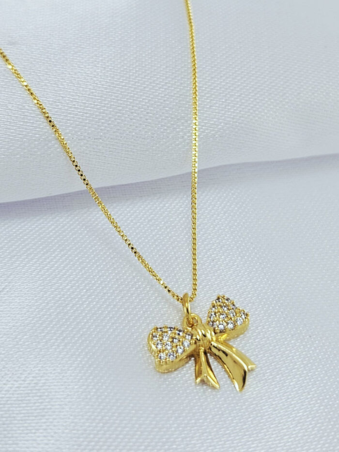 Gargantilha laço cravejado