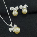 Conjunto laço com pérola