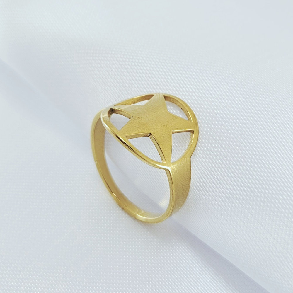 Anel com estrela boleada - Imagem 2