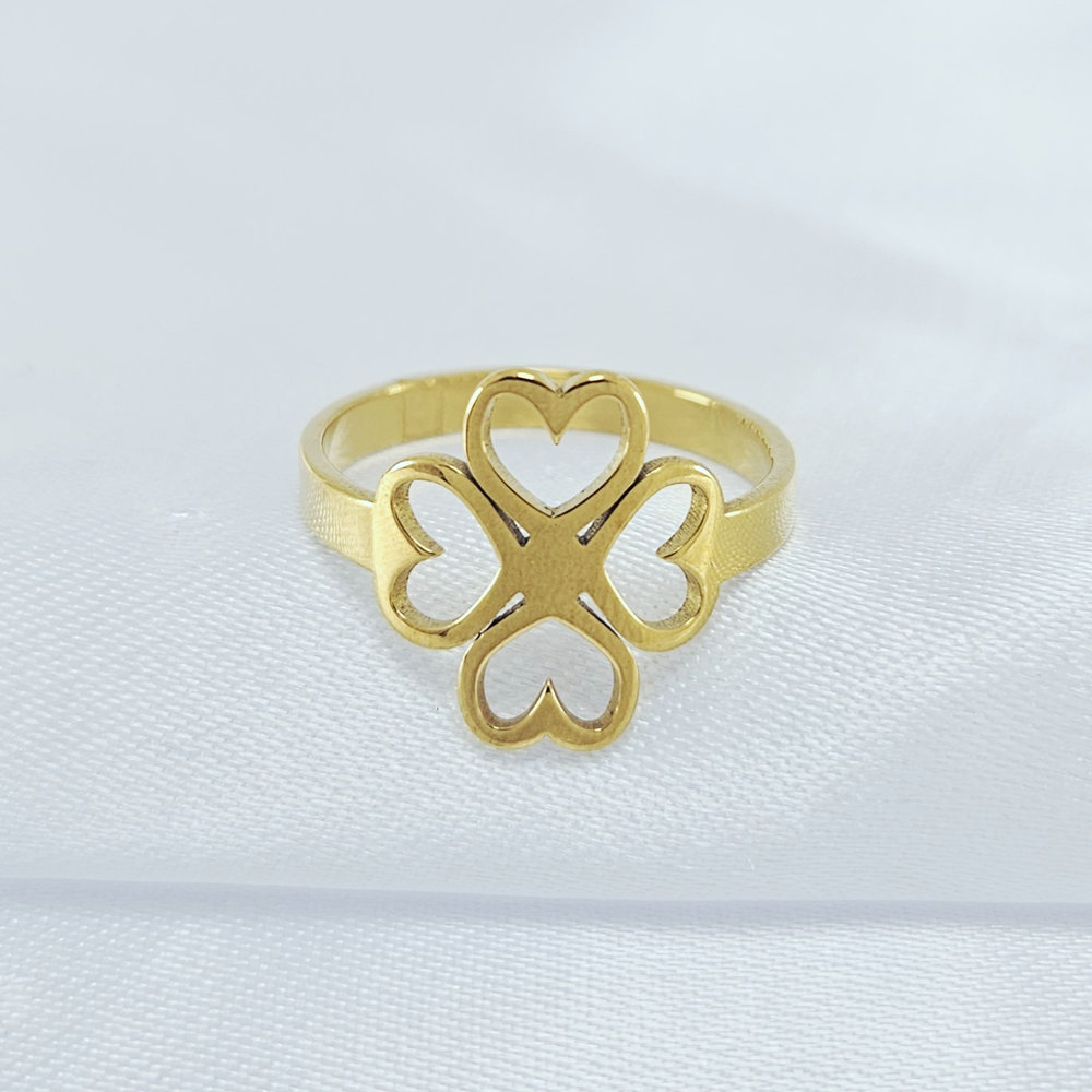 Anel formado coração vazado - Imagem 2