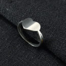 Anel coração base liso