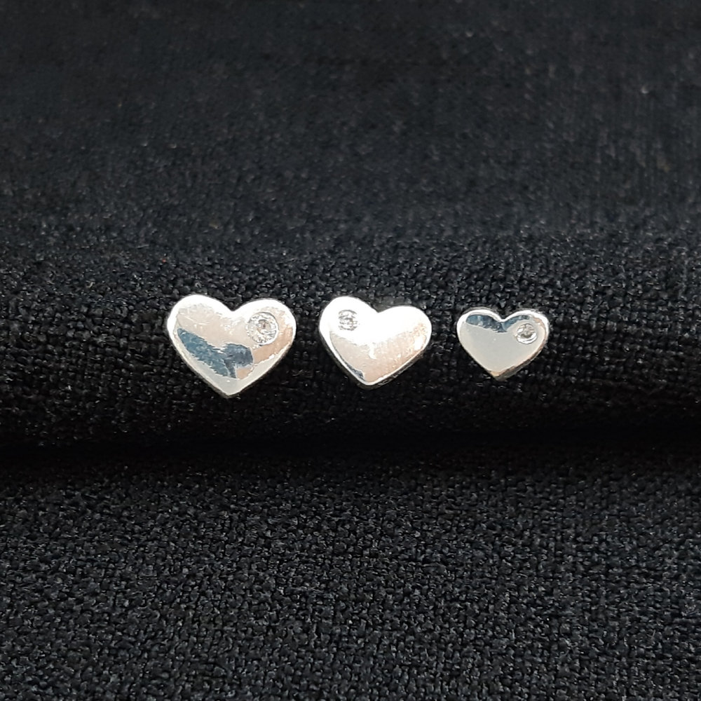 Brinco trio coração