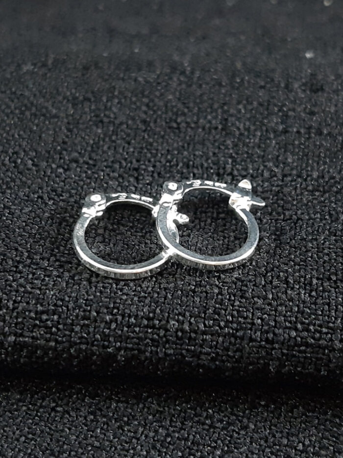 Brinco argolinha fio liso quadrado-IVO PITA