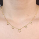 Gargantilha veneziana corações vazado