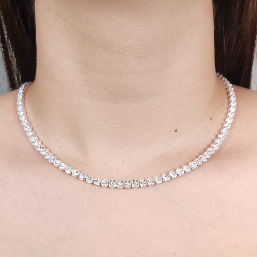 Gargantilha chocker riviera cristal