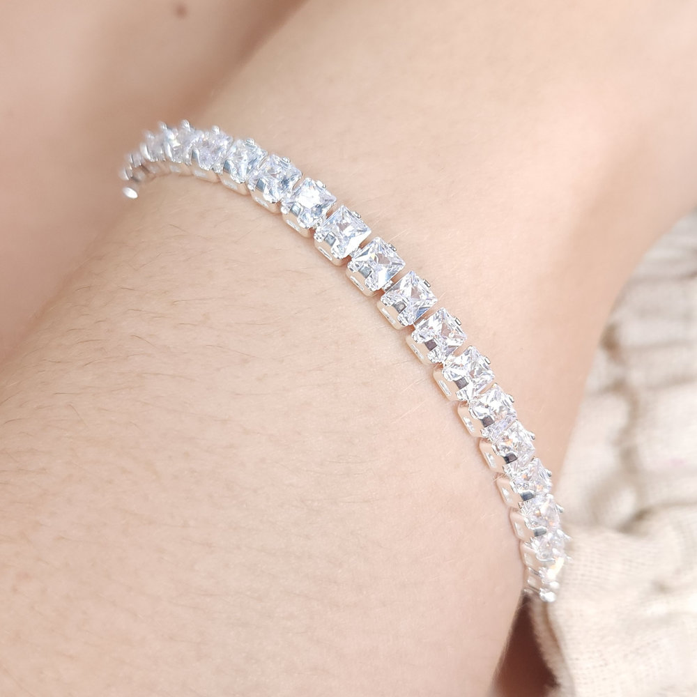 Pulseira pedra riviera cristal