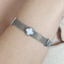 Pulseira trevo borda detalhada