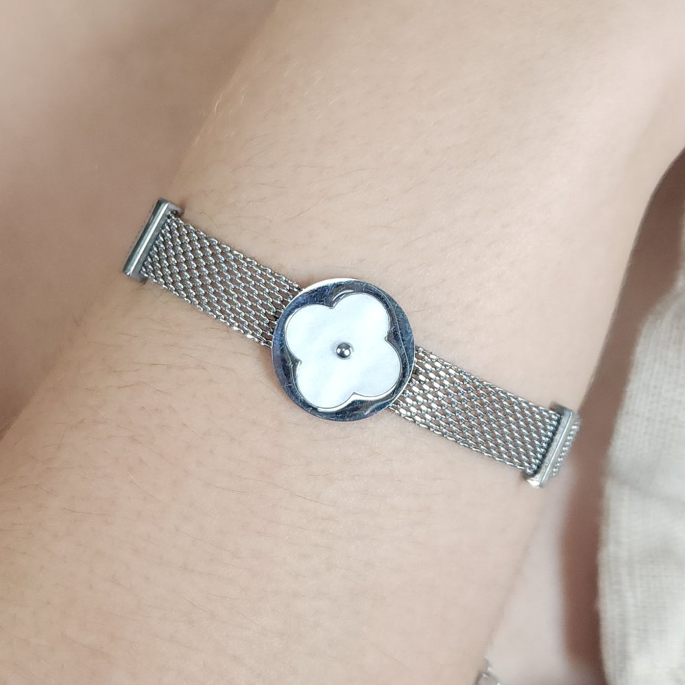 Pulseira trevo borda prateada - Imagem 2