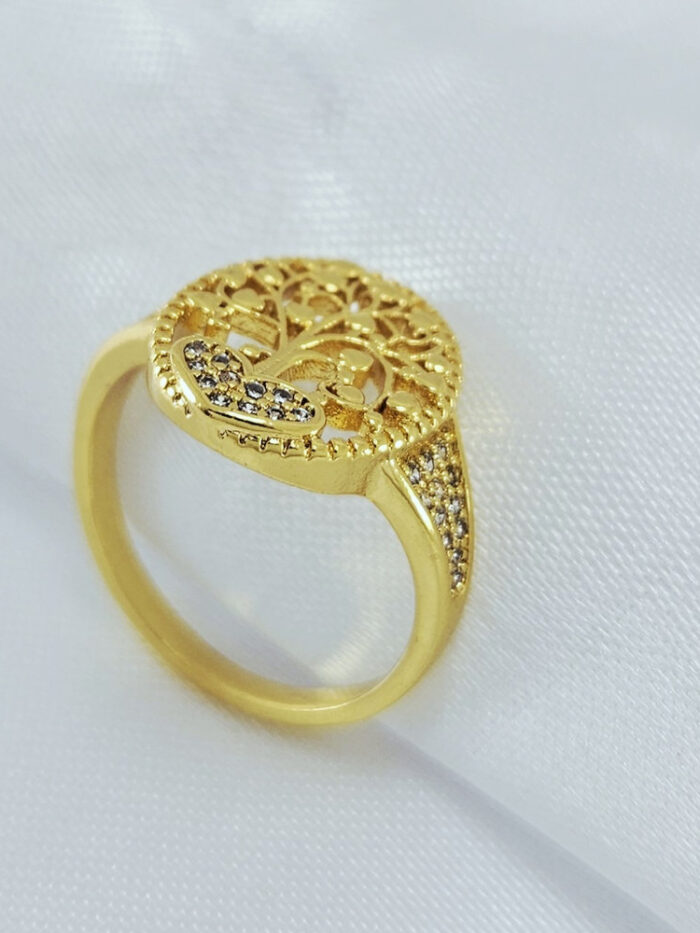 Anel árvore da vida cravejado