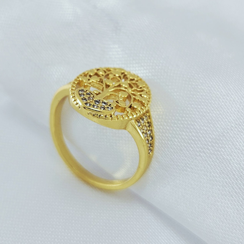 Anel árvore da vida cravejado