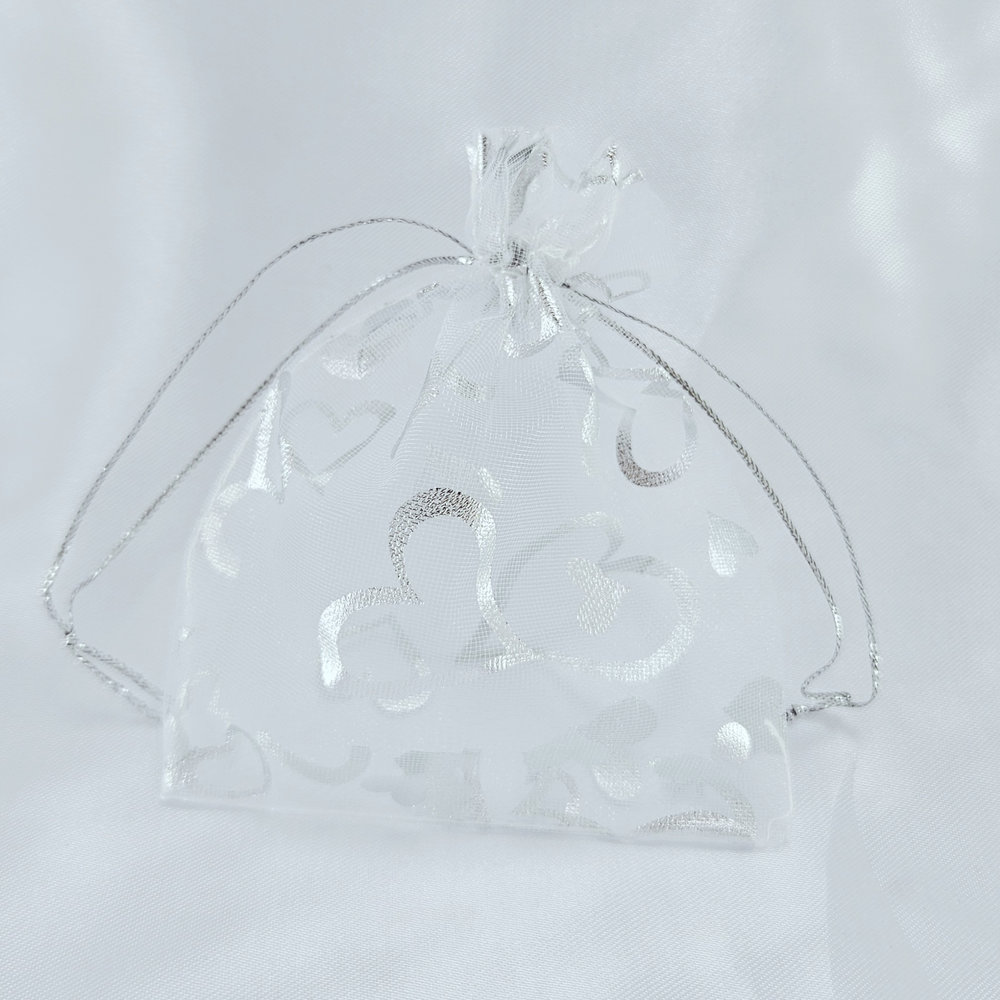 Saquinho de organza estampa coração - Imagem 2