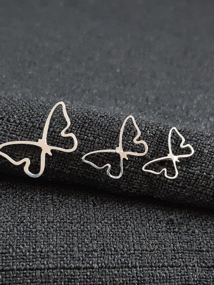 Trio de brinco borboleta vazado