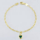 Pulseira infantil com coração pendurado