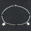 Tornozeleira estrela chapeado detalhe preto