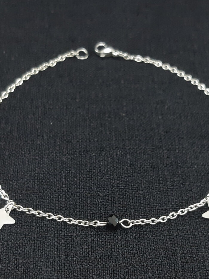 Tornozeleira estrela chapeado detalhe preto