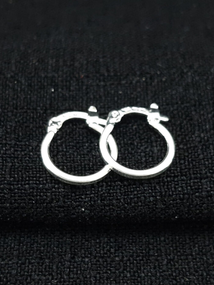 Brinco argolinha fio liso quadrado-IVO PITA