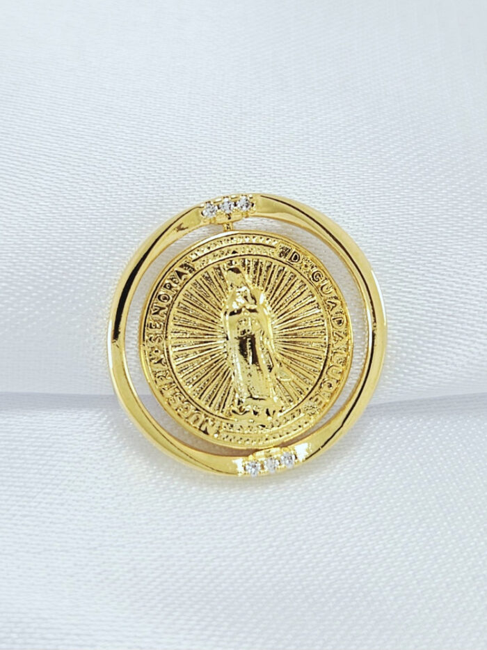 Pingente nossa senhora aparecida com zircônia