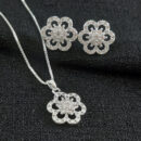 Conjunto flor cravejado