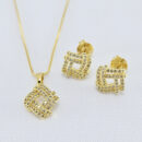 Conjunto fios cravejado vazado com cristais