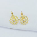 Brinco gancho flor vazado