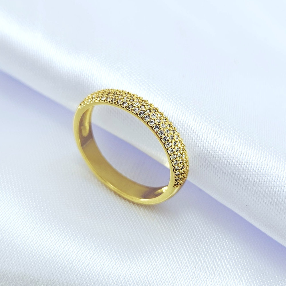 Anel cravejado com zircônias - Imagem 2