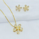 Conjunto flor cravejado