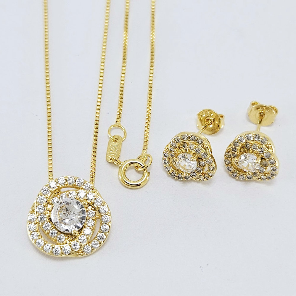 Conjunto círculo entrelaçados com microzircônia