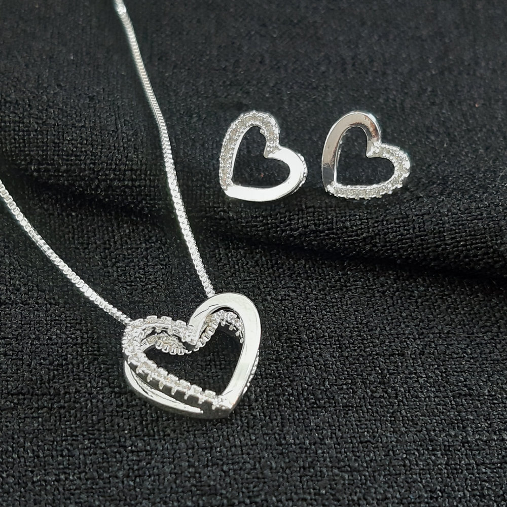 Conjunto coração fio duplo