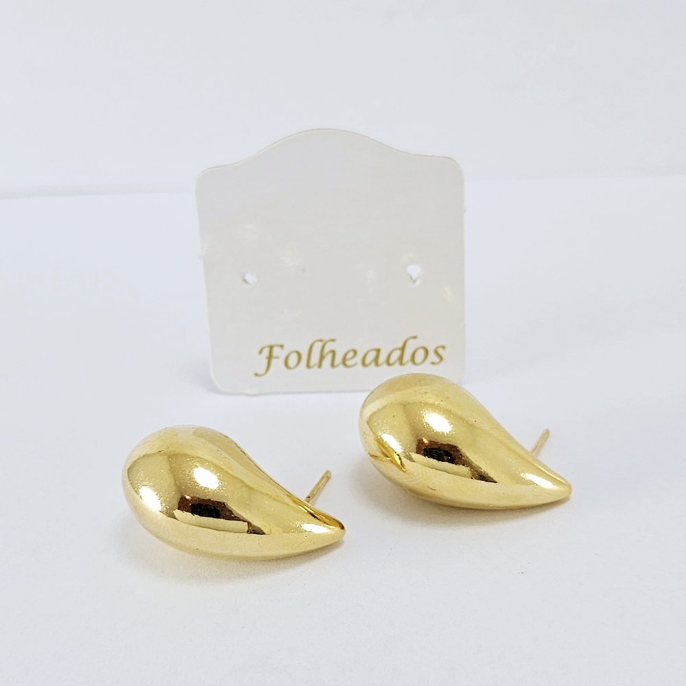 Brinco gota dourada