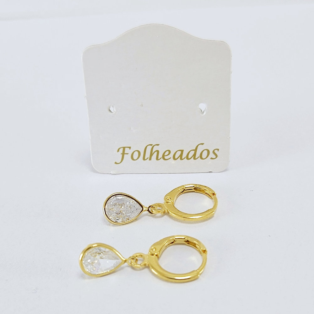 Argolinha com gota cristal