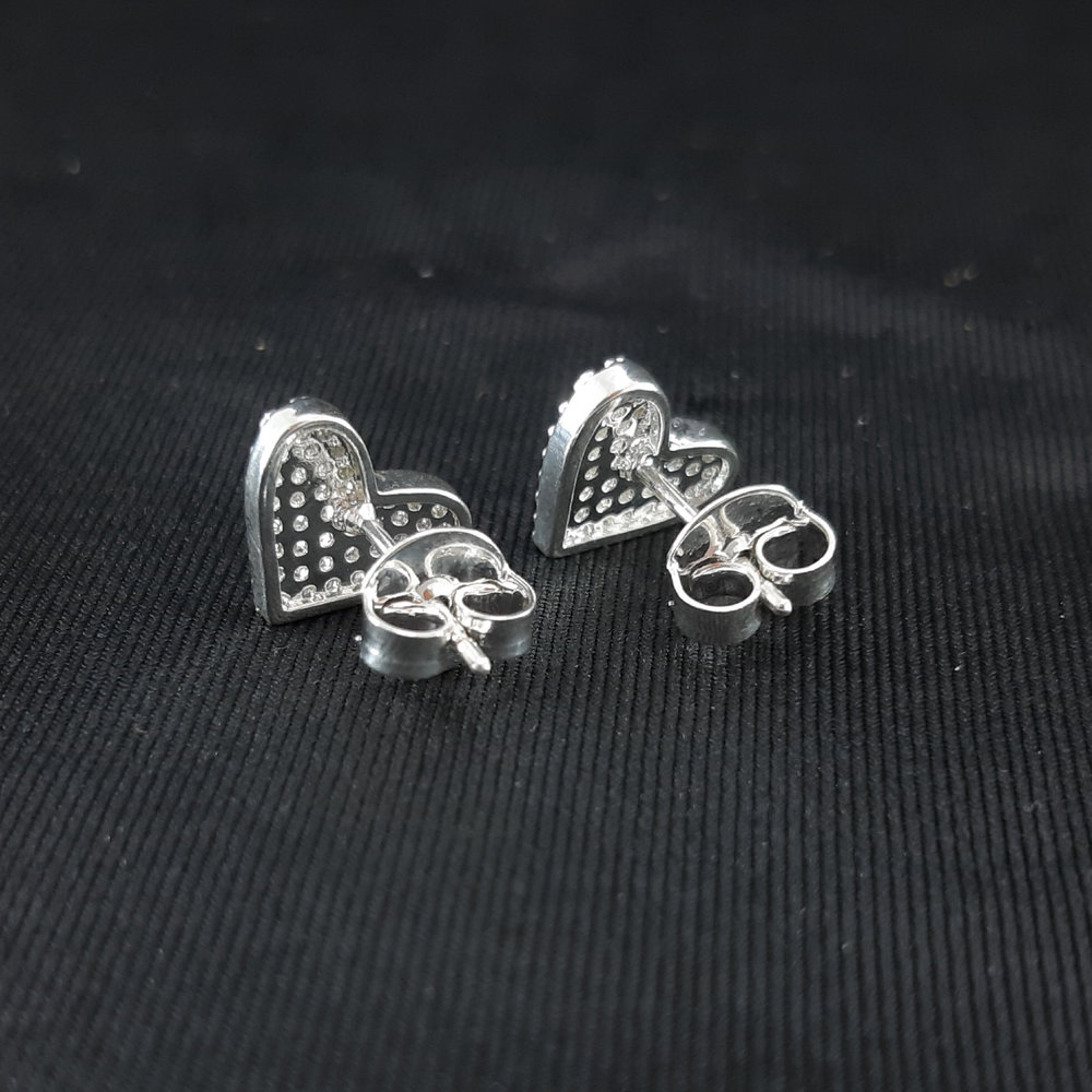 Brinco coração cravejado - Imagem 2