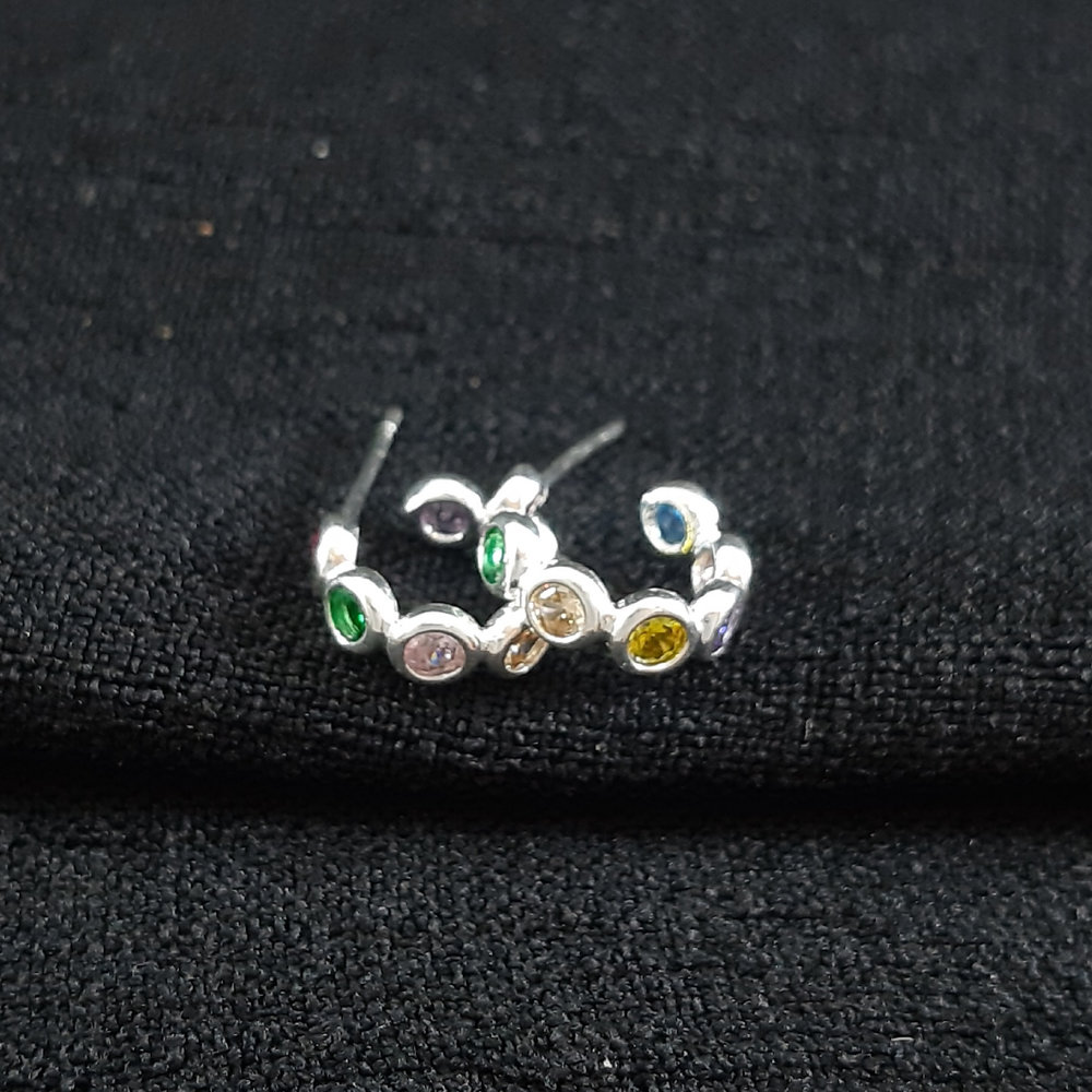 Brinco argola colorido