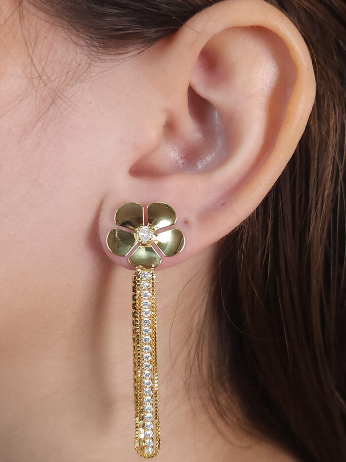 Brinco base flor fios riviera