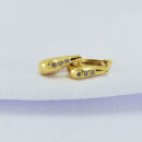 Brinco argola com pontos de luz