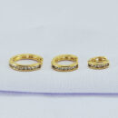 Brinco trio argola cravejado